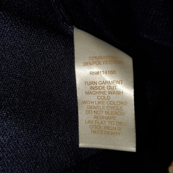 Chloe & Jasmine Diamond Sleeved Navy Blue Cardigan - Picture 14 of 14